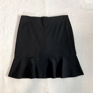 Black flare skirt
